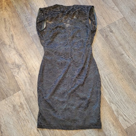 Hello Miss Lace Cut Out Olive Green Dress Size Small - Picture 1 of 9